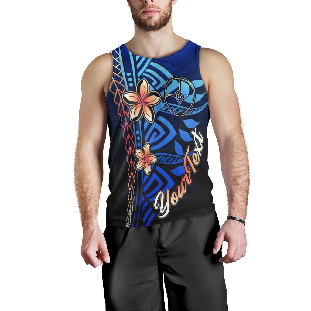 Yap Custom Personalised Men's Tank Top - Vintage Tribal Mountain - Polynesian Pride