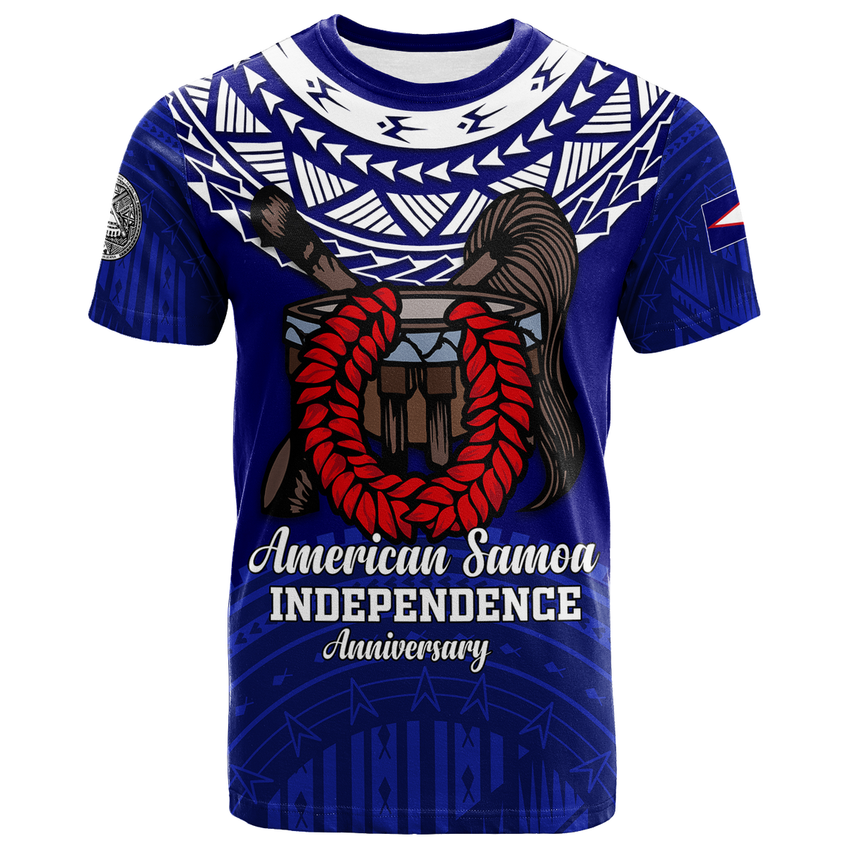 Custom American Samoa Independence Anniversary Pride T Shirt LT12 Unisex Blue - Polynesian Pride