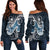 FSM Islands Polynesian Off Shoulder Sweater - Ocean Style - Polynesian Pride