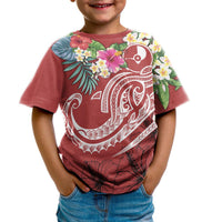 YAP Polynesian T Shirt Summer Plumeria (Red) - Polynesian Pride