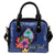 Guam Polynesian Custom Personalised Shoulder Handbag - Floral With Seal Blue One Size Blue - Polynesian Pride