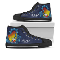 Philippines High Top Shoes - King Lapu Lapu Unisex Black - Polynesian Pride