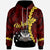 Papua New Guinea Western Province Polynesian Hoodie Tribal Wave Tattoo Unisex Red - Polynesian Pride