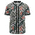 Tropical Palm Leaves And Flowers Baseball Jersey Black - Polynesian Pride