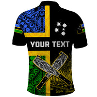 Custom Australian South Sea Islanders Flag Style Polo Shirt LT14 - Polynesian Pride