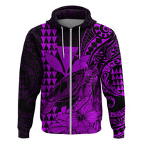 Kakau Polynesian Tribal Hawaiian Turtle with Kanaka Maoli Purple Hoodie LT9 - Polynesian Pride