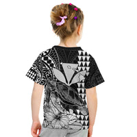 Kakau Polynesian Tribal Hawaiian Turtle with Kanaka Maoli Black Kid T Shirt LT9 - Polynesian Pride
