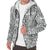 Black and White Polynesian Pattern Sherpa Hoodie - Polynesian Pride