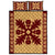 Hawaiian Quilt Pattern Guitar And Flora Quilt Bed Set Gold - Polynesian Pride