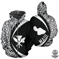 Maui Kanaka Maoli Polynesian Zip up Hoodie Circle Style - Polynesian Pride