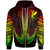 Hawaii Custom Zip Hoodie Fish Hook Unisex Red - Polynesian Pride