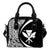 Kanaka Hawaii Map White Shoulder Handbag One Size Black & White - Polynesian Pride