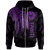 Tahiti Zip up Hoodie Polynesian Wings (Purple) Unisex Blue - Polynesian Pride