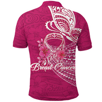 Breast Cancer Pink Ribbon Butterfly Polynesian Pink Version Polo Shirt LT12 - Polynesian Pride