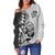 New Zealand Maori All Black Rugby Women Off Shoulder Sweater - LT2 - Polynesian Pride