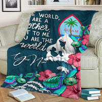 (Custom Personalised) Guam Mothers Day With Green Turtle Blanket - LT12 - Polynesian Pride