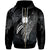 Nauru Polynesian Zip Hoodie Legend White Version Unisex Black - Polynesian Pride