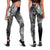 CNMI Legging - Humpback Whale with Tropical Flowers (White) - Polynesian Pride