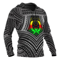 Pohnpei Polynesian Zip up Hoodie Pohnpei Flag Reggae Color - Polynesian Pride