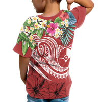 YAP Polynesian T Shirt Summer Plumeria (Red) - Polynesian Pride