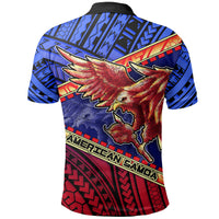 American Samoa Polynesian Polo Shirt Eagle Tattoo Pattern - Polynesian Pride