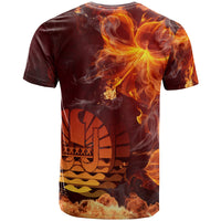Tahiti Polynesian T Shirt Fire Hibiscus - Polynesian Pride