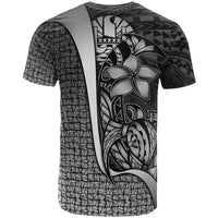 Tahiti Polynesian T Shirt White Turtle with Hook - Polynesian Pride