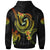 American Samoa Custom Hoodie Reggae Plumeria Flowers with Spiral Patterns - Polynesian Pride