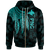 Papua New Guinea Zip up Hoodie Polynesian Wings (TurQuoiSe) Unisex Turquoise - Polynesian Pride