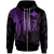 Papua New Guinea Zip up Hoodie Polynesian Wings (Purple) Unisex Purple - Polynesian Pride