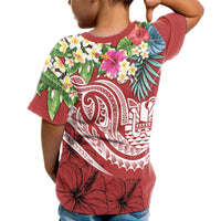 Tahiti Polynesian T Shirt Summer Plumeria (Red) - Polynesian Pride