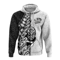 New Zealand Maori All Black Rugby Hoodie LT2 - Polynesian Pride