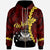Papua New Guinea Western Province Polynesian Zip Hoodie Tribal Wave Tattoo Unisex Red - Polynesian Pride