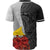 Tokelau Polynesian Baseball Shirt - Coat Of Arm With Hibiscus White - Polynesian Pride