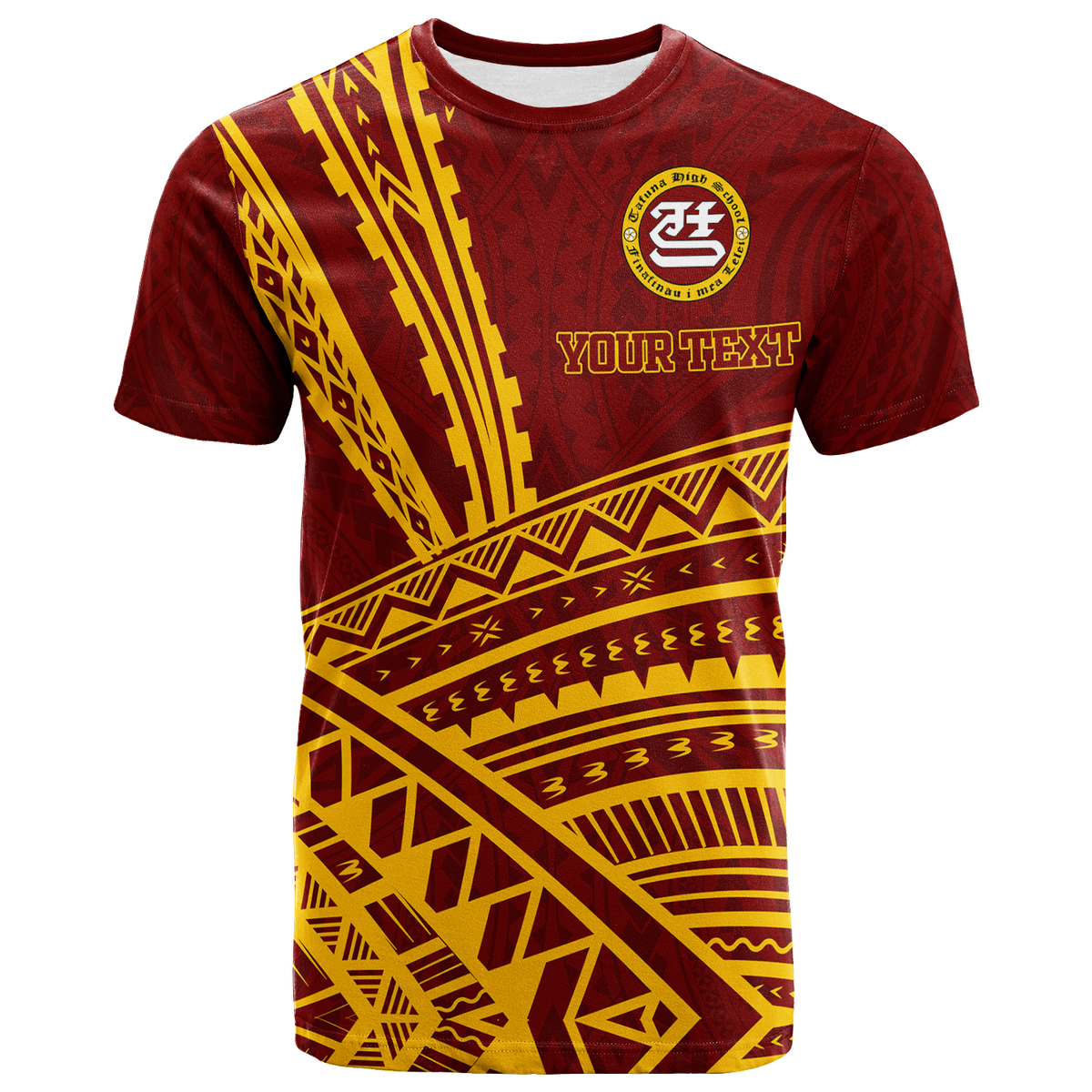 Custom Tafuna High School American Samoa Pride T Shirt LT12 Unisex Red - Polynesian Pride