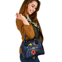 Philippines Polynesian Shoulder Hand Bag - Blue Turtle Hibiscus - Polynesian Pride