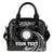 Northern Mariana Islands Polynesian Custom Personalised Shoulder Handbag - White Tribal Wave One Size Black - Polynesian Pride