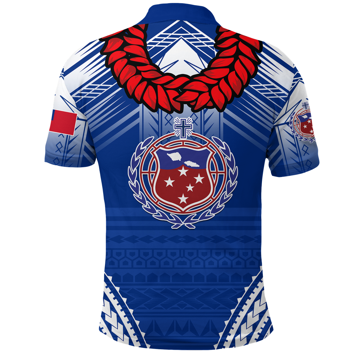 Custom Toa Samoa Rugby Ula Fala Art Polo Shirt LT12 - Polynesian Pride