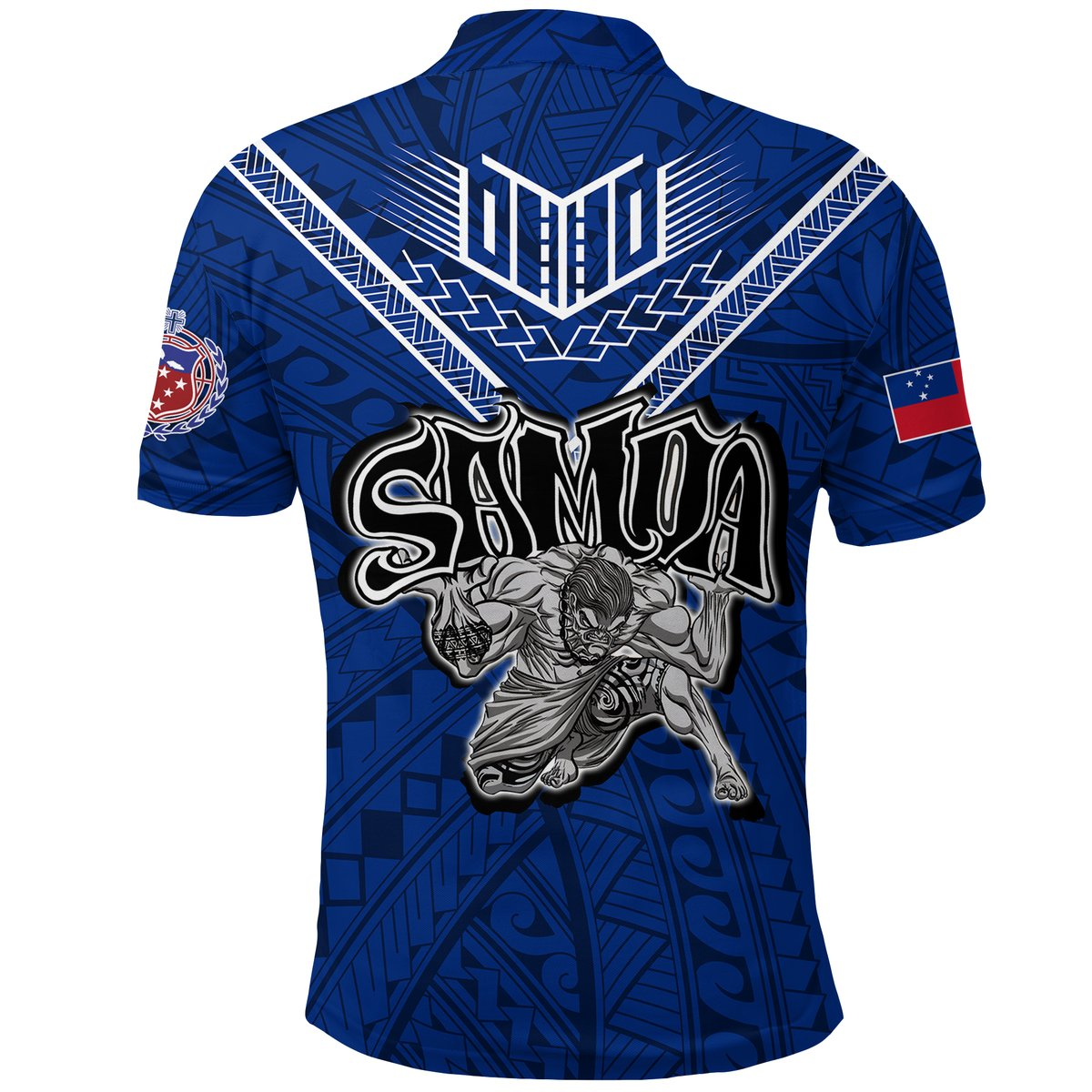 Toa Samoa Rugby Polo Shirt Samoan Warrior Pride LT12 - Polynesian Pride