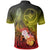 Yap Polo Shirt Humpback Whale with Tropical Flowers (Yellow) - Polynesian Pride