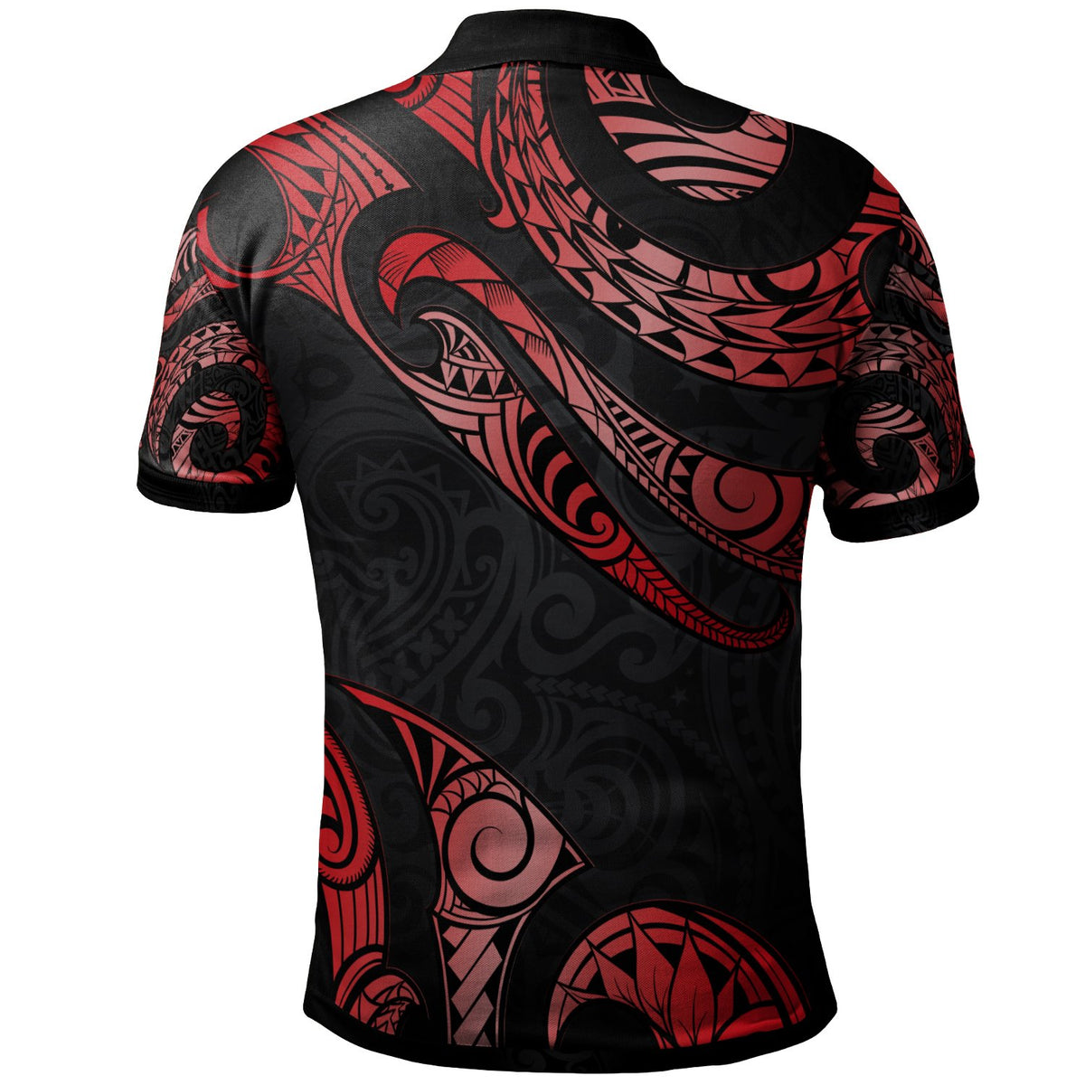 Hawaii Custom Polo Shirt Polynesian Tattoo Red Version - Polynesian Pride
