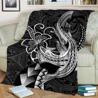 Polynesian Shark Tattoo Hawaii Tribal Blanket - LT12 - Polynesian Pride