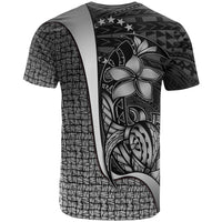 Cook Islands Polynesian Custom T Shirt White Turtle with Hook - Polynesian Pride
