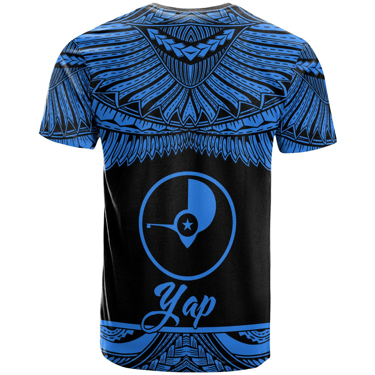 Yap Polynesian T Shirt Yap Pride Blue Version - Polynesian Pride