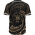 Niue Polynesian Baseball Shirt - Gold Tribal Wave - Polynesian Pride