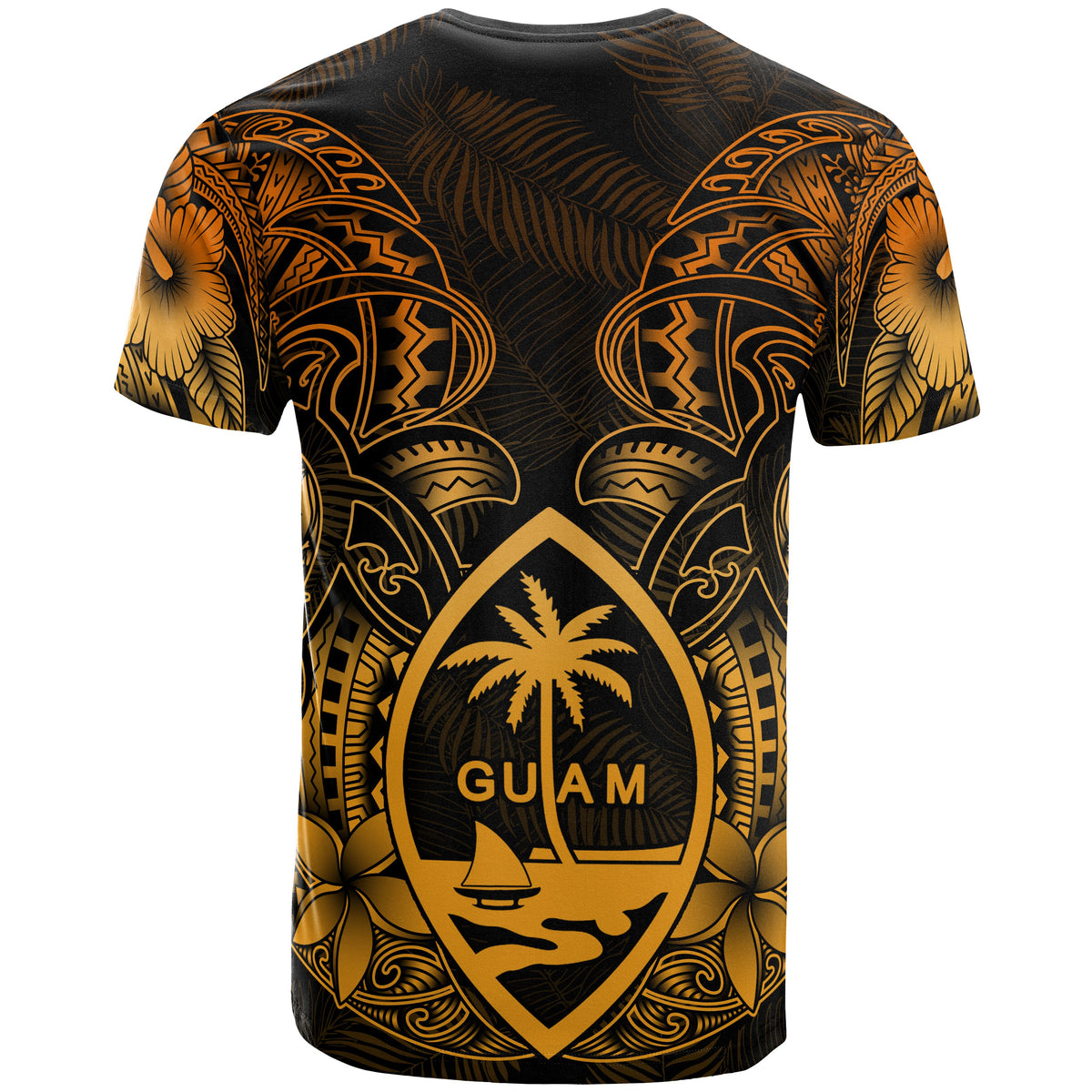 Guam Polynesian T Shirt Gold Turtle Homeland - Polynesian Pride