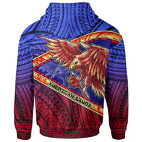American Samoa Polynesian Hoodie Eagle Tattoo Pattern - Polynesian Pride