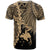 Papua New Guinea Polynesian T Shirt Tribal Wave Tattoo Gold - Polynesian Pride