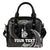 New Caledonia Polynesian Custom Personalised Shoulder Handbag - White Tribal Wave One Size Black - Polynesian Pride