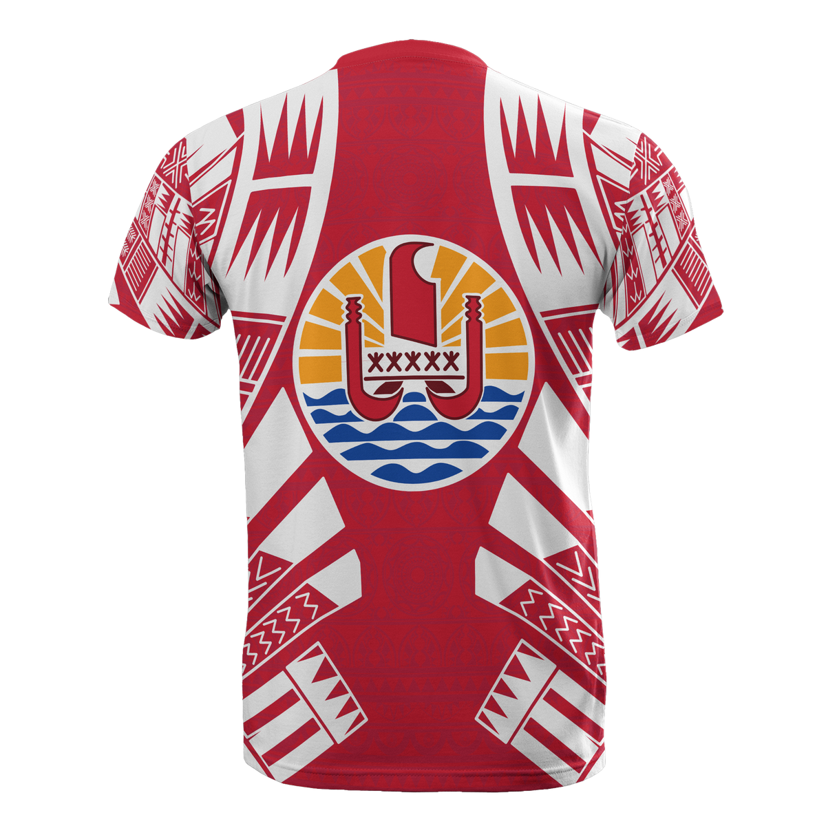 Tahiti T Shirt Tahiti Flag Tattoo Polynesian Red Style - Polynesian Pride